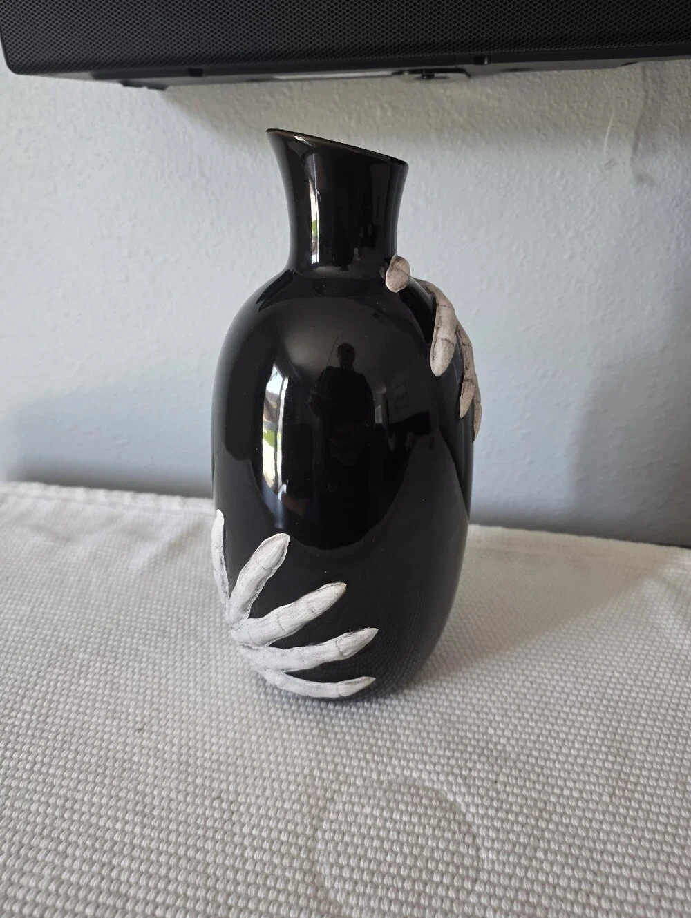 Black Halloween Skeleton Vase Decor
